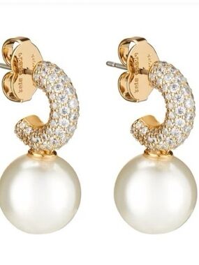 KATE SPADE Showtime Pavé Drop Huggies